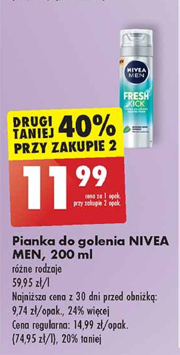 Pianka do golenia promocja