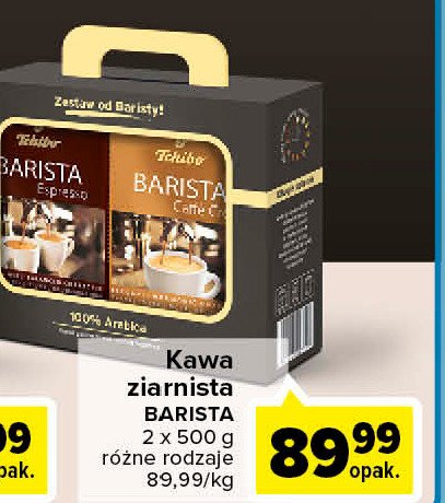 Kawa ziarnista TCHIBO BARISTA CAFFE CREMA + ESPRESSO promocja