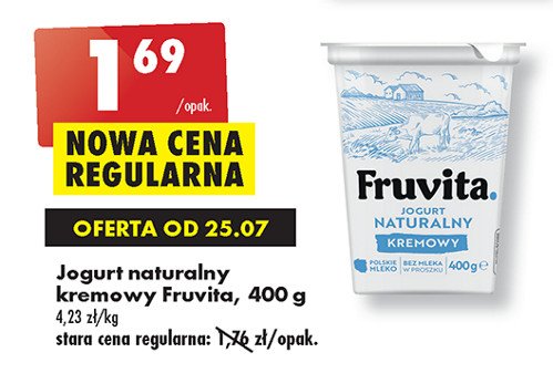 Jogurt naturalny kremowy Fruvita promocja