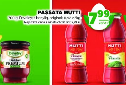 Passata pomidorowa z bazylią Mutti promocja