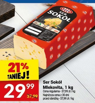 Ser Sokół Mlekovita 1 kg promocja w Twój Market