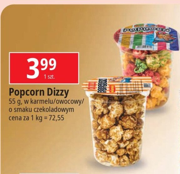 Popcorn karmelowy Dizzi promocja
