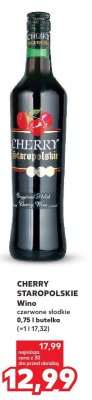 Wino Cherry Staropolskie czerwone słodkie 0,75 l promocja w Kaufland