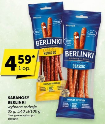 Kabanosy Berlinki wybrane rodzaje promocja w ABC