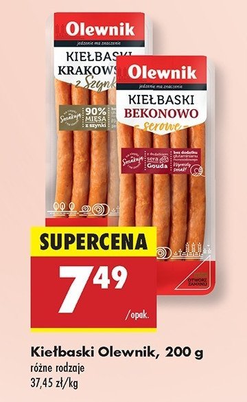 Kiełbaski krakowskie z szynki Olewnik promocja