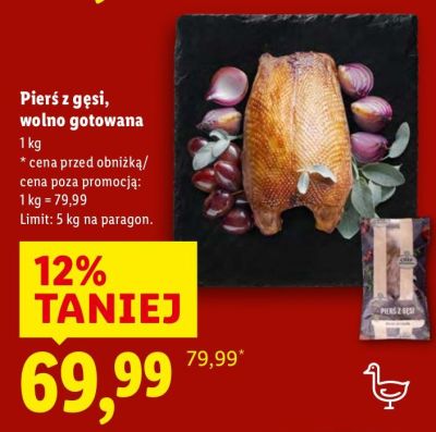 Pierś z gęsi, wolno gotowana promocja w Lidl