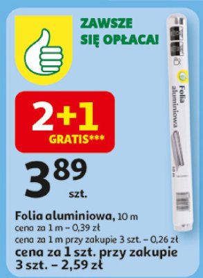 Folia aluminiowa 10 m promocja w Auchan