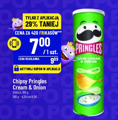 Chipsy śmietankowo-cebulowe Pringles promocja