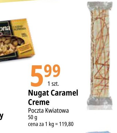 Baton nugat caramel POCZTA KWIATOWA promocja
