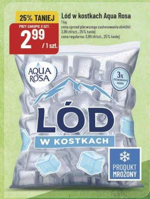 Lód w kostkach Aqua Rosa promocja w POLOmarket