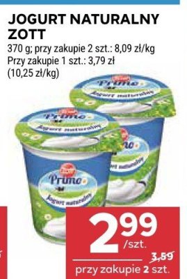 Jogurt naturalny Zott promocja w Stokrotka