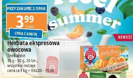 Herbata grecka morela Teekanne world of fruits promocja