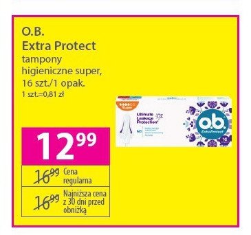 Tampony super O.b. extra protect promocja