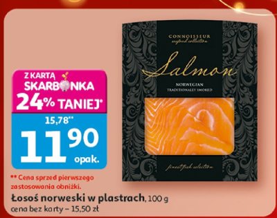 Łosoś norweski w plastrach, 100 g promocja w Auchan