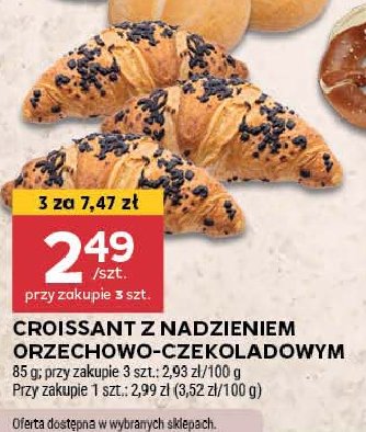 Croissant z nadzieniem orzechowo-czekoladowym promocja