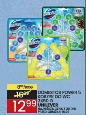 Domestos Power 5 kostki do WC 1x50 g Unilever promocja w Wafelek