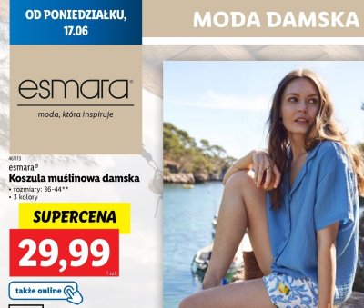 Koszula muśliniwa 36-44 Esmara promocja