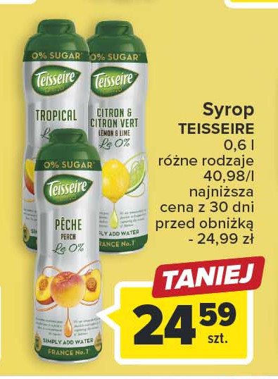 Syrop citron zero cukru TEISSEIRE promocja