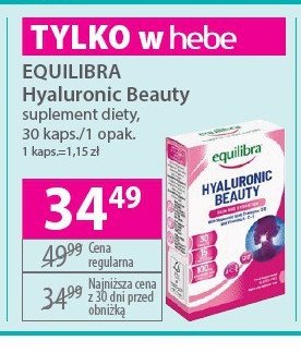 Suplement Equilibra hyaluronic beauty promocja