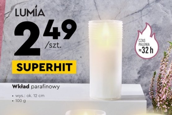 Wk艂ad parafinowy 32 h Lumia promocja