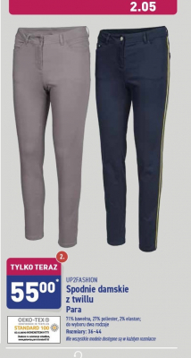 Spodnie damskie z twillu 36-44 Up2fashion promocja