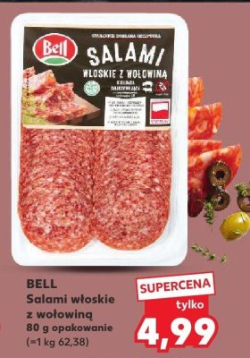 Salami włoskie z wołowiną BELL promocja w Kaufland