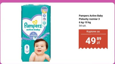 Pieluchy Active Baby rozmiar 3, 6-10 kg Pampers promocja w Biedronka
