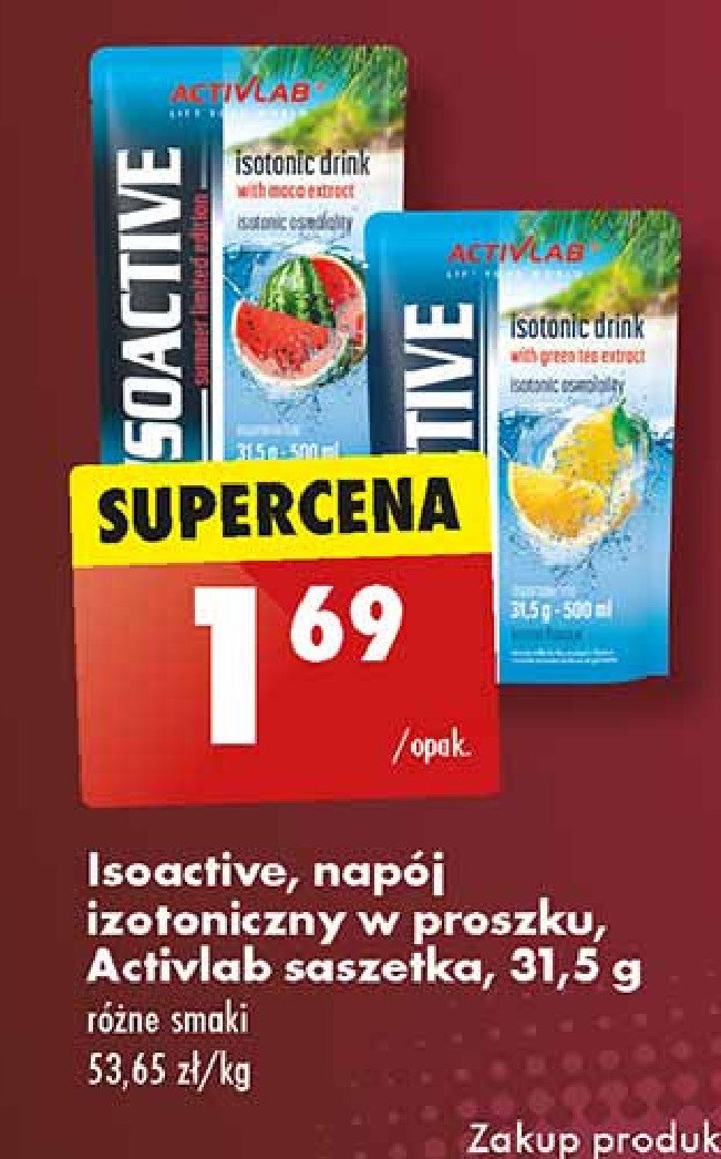 Saszetka isoactive arbuz Activlab promocja