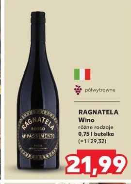 Wino RAGNATELA ROSSO APPASSIMENTO promocja w Kaufland