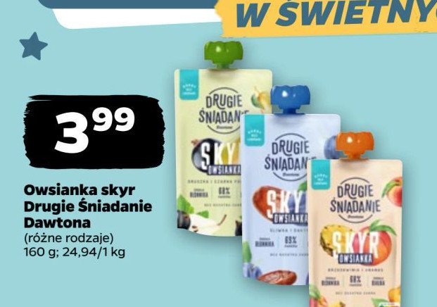 Owsianka skyr gruszka - czarna porzeczka Drugie śniadanie promocja