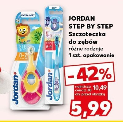 Szczoteczka do zębów Jordan Step by Step różne rodzaje 1 szt. opakowanie promocja w Kaufland