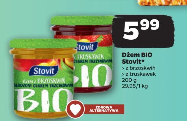 Dżem truskawkowy bio Stovit promocja