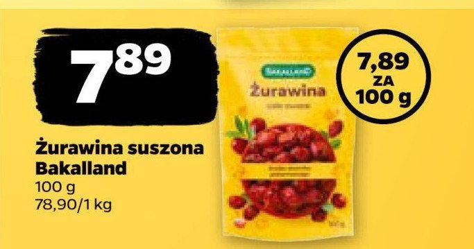 Żurawina całe owoce Bakalland promocja