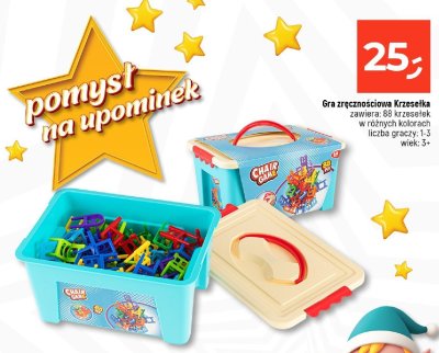 Gra zręcznościowa Krzesełka zawiera: 88 krzesełek w różnych kolorach liczba graczy: 1-3 wiek: 3+ promocja w Dealz