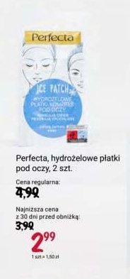 Hydrożelowe płatki kompres pod oczy Perfecta ice patch promocja