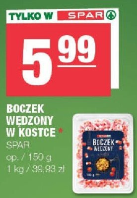 Boczek wędzony w kostce Spar promocja w SPAR