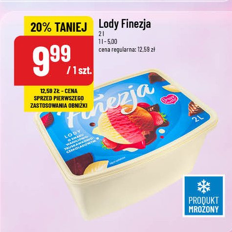 Lody truskawkowo-czekoladowo-śmietankowe Amore gusto finezja promocja