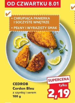 Cordon Bleu z szynką i serem Cedrob promocja w Kaufland