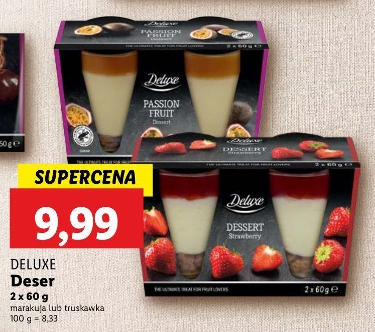 Deser strawberry Deluxe promocja w Lidl