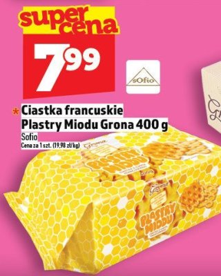 Ciastka francuskie Plastry Miodu Grona 400g promocja w TOPAZ
