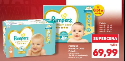 Pieluszki dla dzieci 5 Pampers premium care promocja