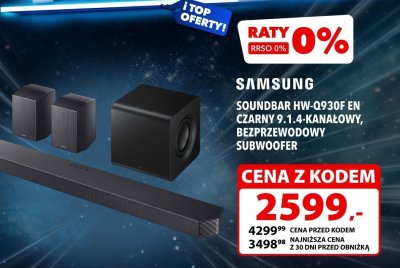 Soundbar HW-Q930F EN czarny 9.1.4-kanałowy, bezprzewodowy subwoofer promocja w Media Expert