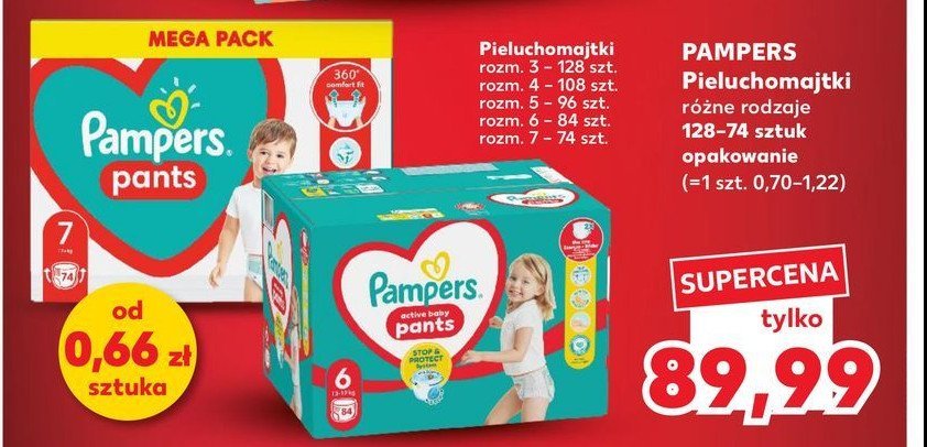 Pieluchy 3 Pampers pants promocja