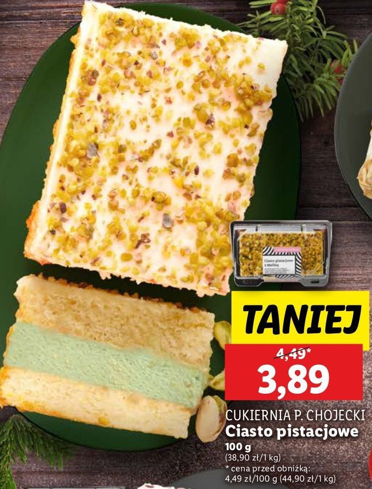 Ciasto pistacjowe Chojecki promocja