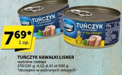 Tuńczyk kawałki Lisner promocja w Groszek