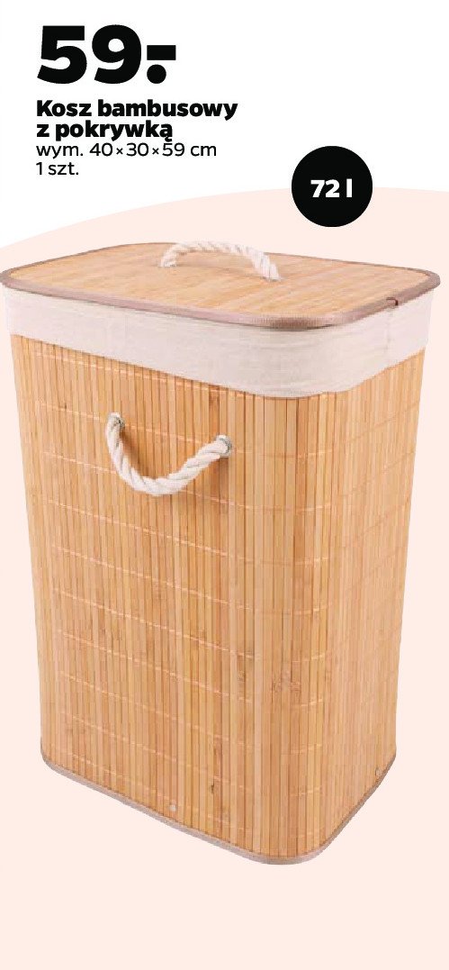 Kosz bambusowy 72 l promocja
