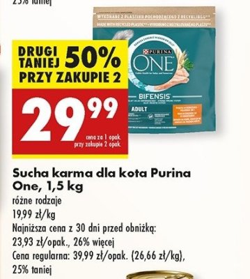Karma dla kota adult kurczak i pe艂ne ziarna Purina one promocja