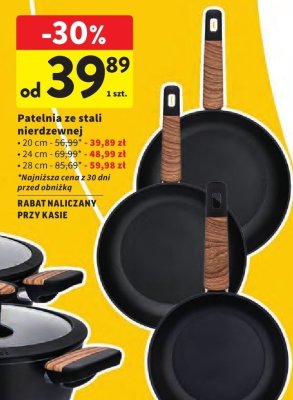 Patelnia ze stali nierdzewnej 28 cm promocja w Intermarche
