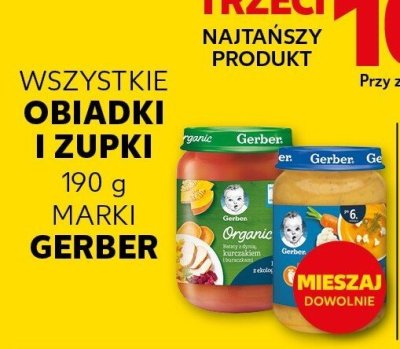 Obiadki i zupki marki Gerber 190 g promocja w Kaufland