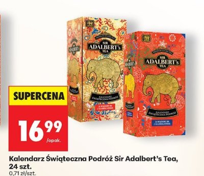 Herbata Kalendarz Świąteczna Podróż Sir Adalbert's Tea promocja w Biedronka